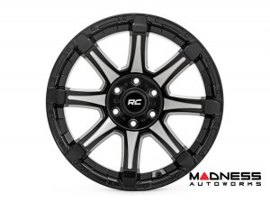 Custom Wheel 81 Series - One-Piece - Semi Gloss Black w/ Machined Spokes | 20x10 | 6x5.5 | -19mm - Rough Country 